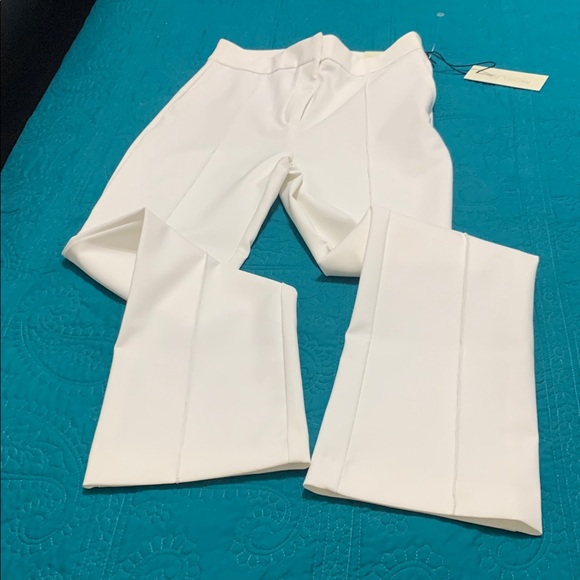 NWT Rachel Zoe Ivory Front Zip HiRise Kick Flare Slacks/Trousers/Pants Size 2 - Picture 2 of 15
